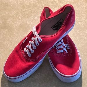 Vans red classic, worn once.